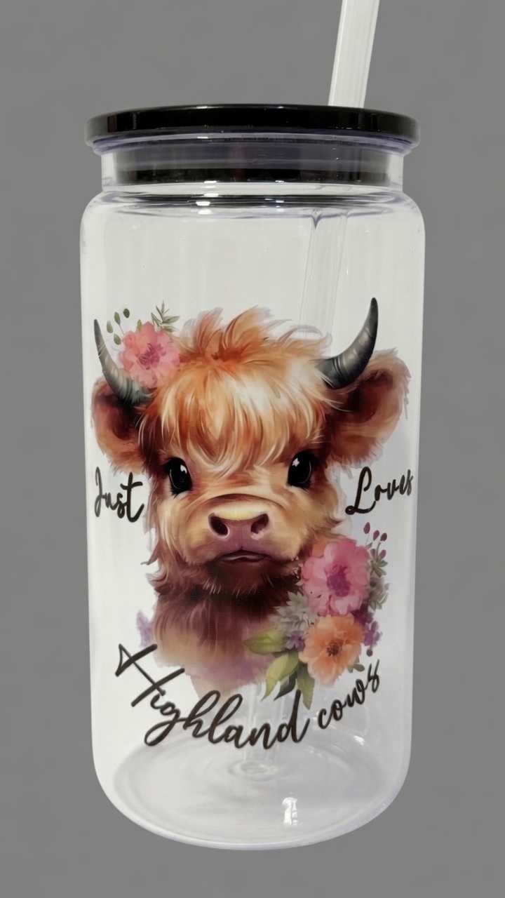 Highland cow tumbler